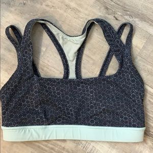 Blue geo Lululemon sports bra